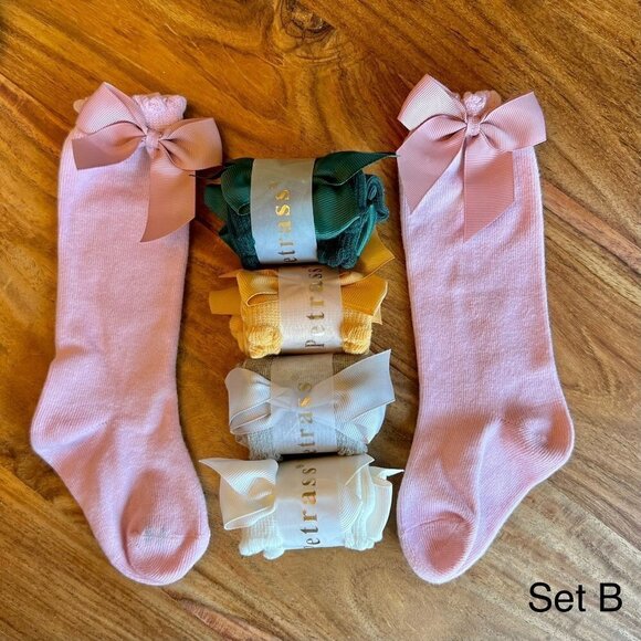 Bow Knee Sock Bundle x5 Set B - Picture 1 of 8